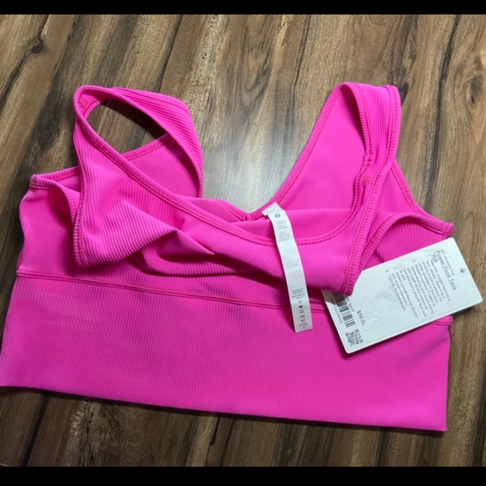 🍋 lululemon power pivot RIB tank top SONIC PINK
